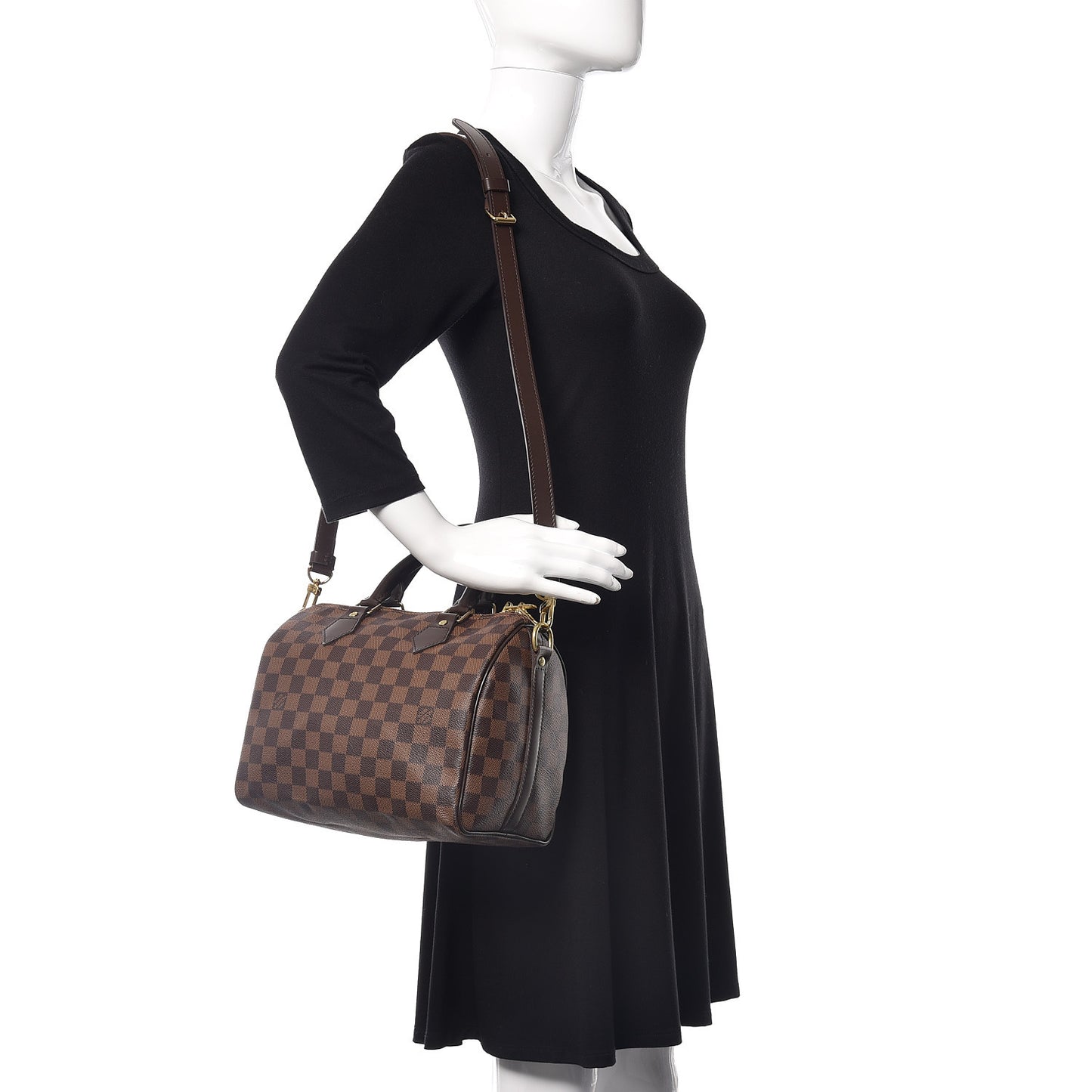 Damier Ebene Speedy Bandouliere 25