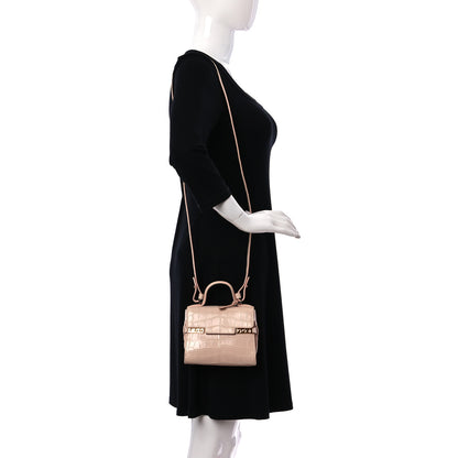 Delvaux Alligator Micro Tempete Satchel Nude 2 of 9