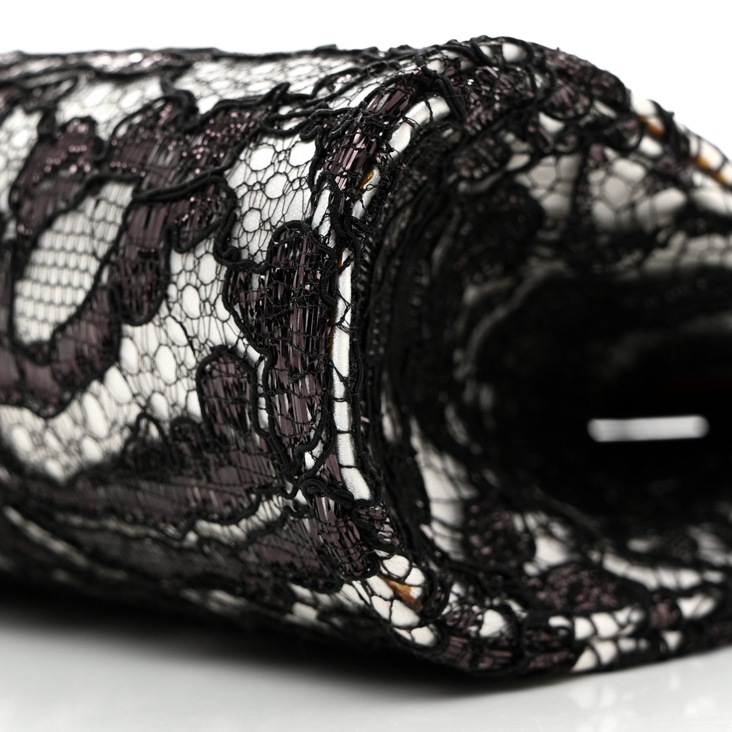 Christian Louboutin Dentelle Lace Palmette Clutch Black 9 of 9