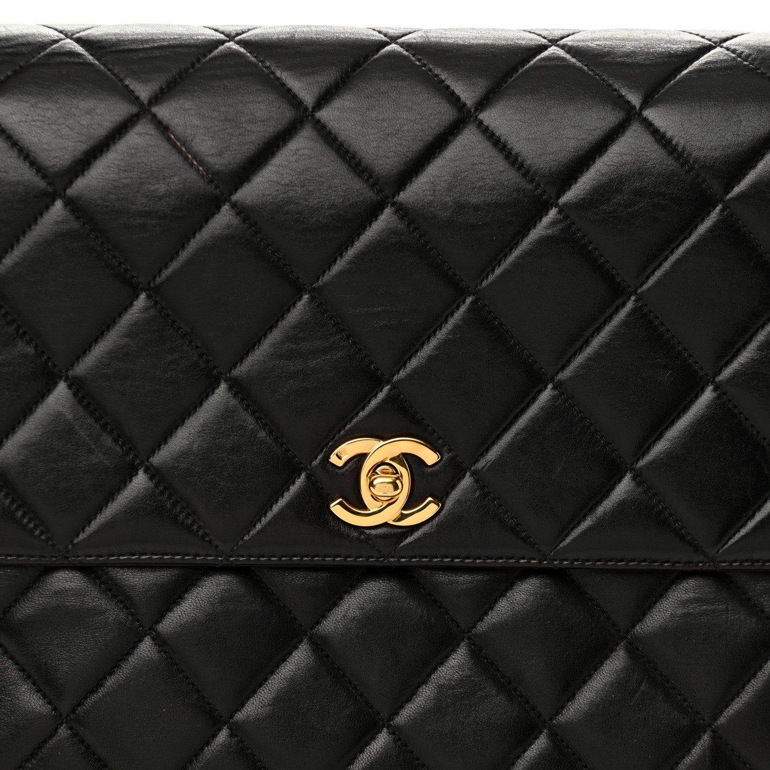 Chanel Lambskin Quilted CC Flap Shoulder Bag Black 13 of 13