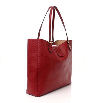 Gucci New Sakai Calfskin Lux Medium Dahlia Tote New Cherry Red 4 of 17