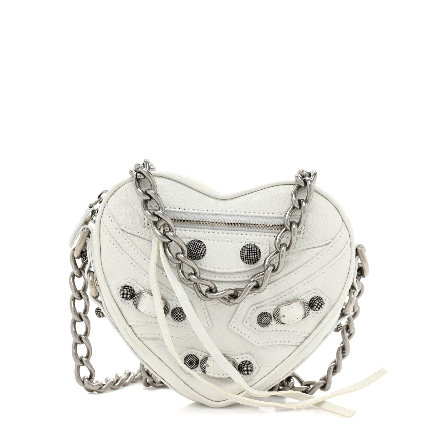 Balenciaga Agneau Arena Mini Le Cagole Heart Bag Optic White 1 of 9