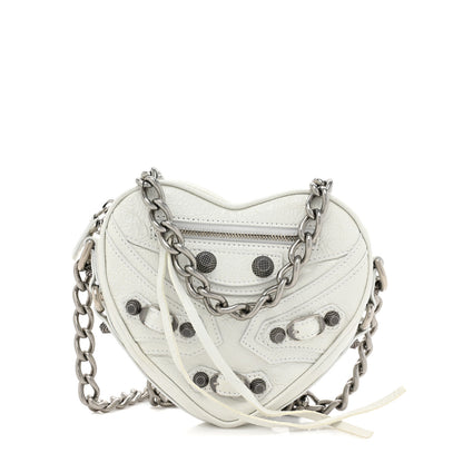 Balenciaga Agneau Arena Mini Le Cagole Heart Bag Optic White 1 of 9