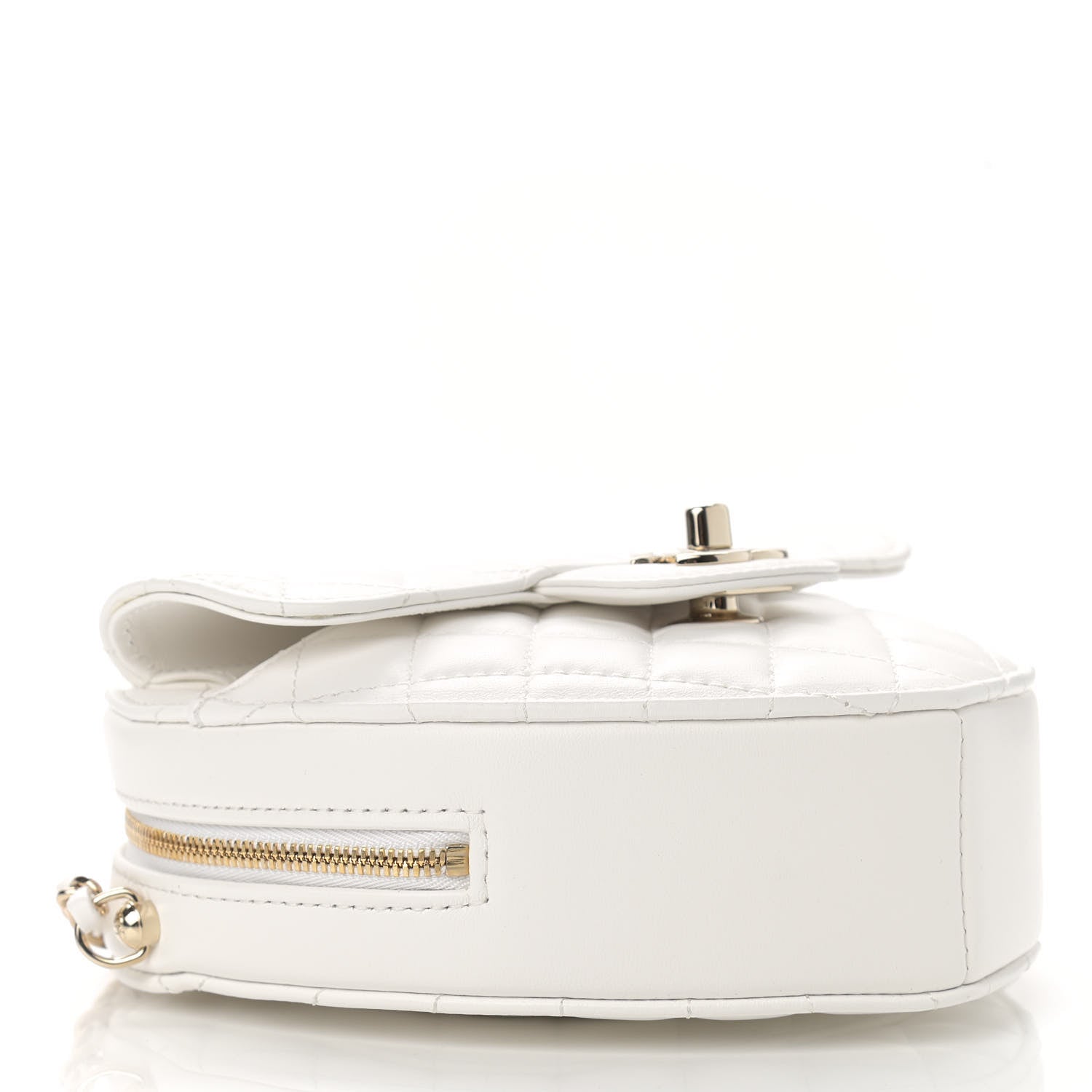 Chanel Lambskin Quilted CC In Love Heart Bag White 4 of 11