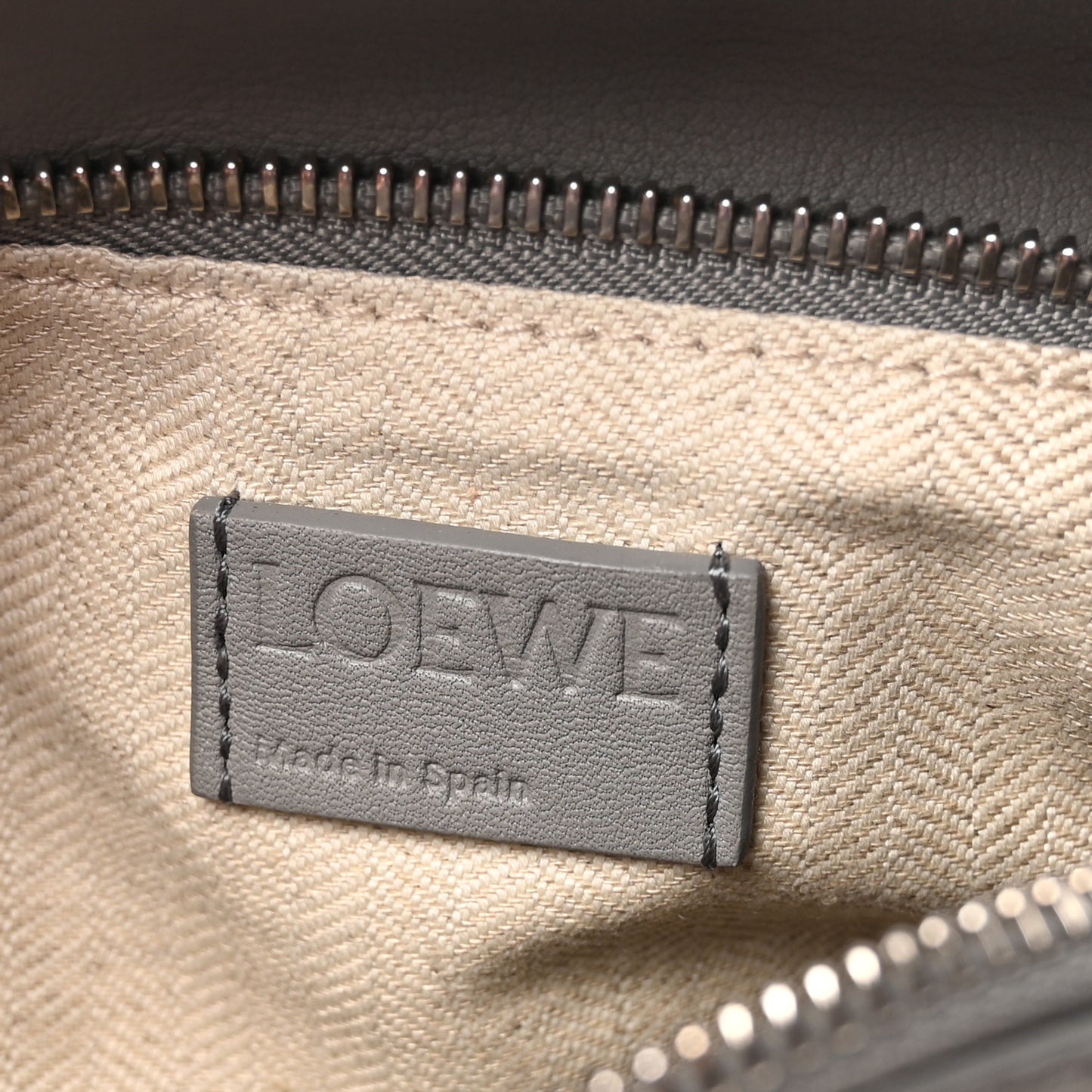 Calfskin Small Puzzle Bag Pearl Grey