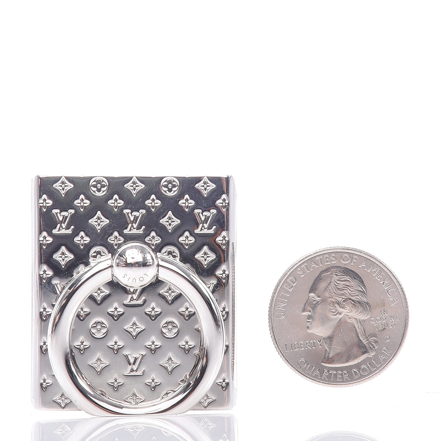 Louis Vuitton Nanogram Phone Ring Holder Silver 2 of 4