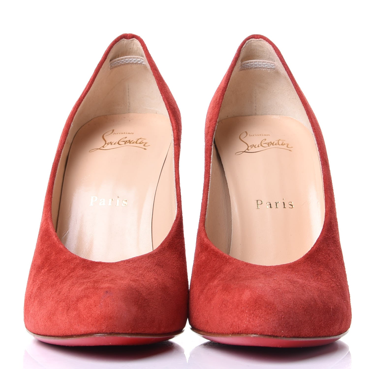 Christian Louboutin Veau Velours Pumps 37 Flamenco 2 of 10