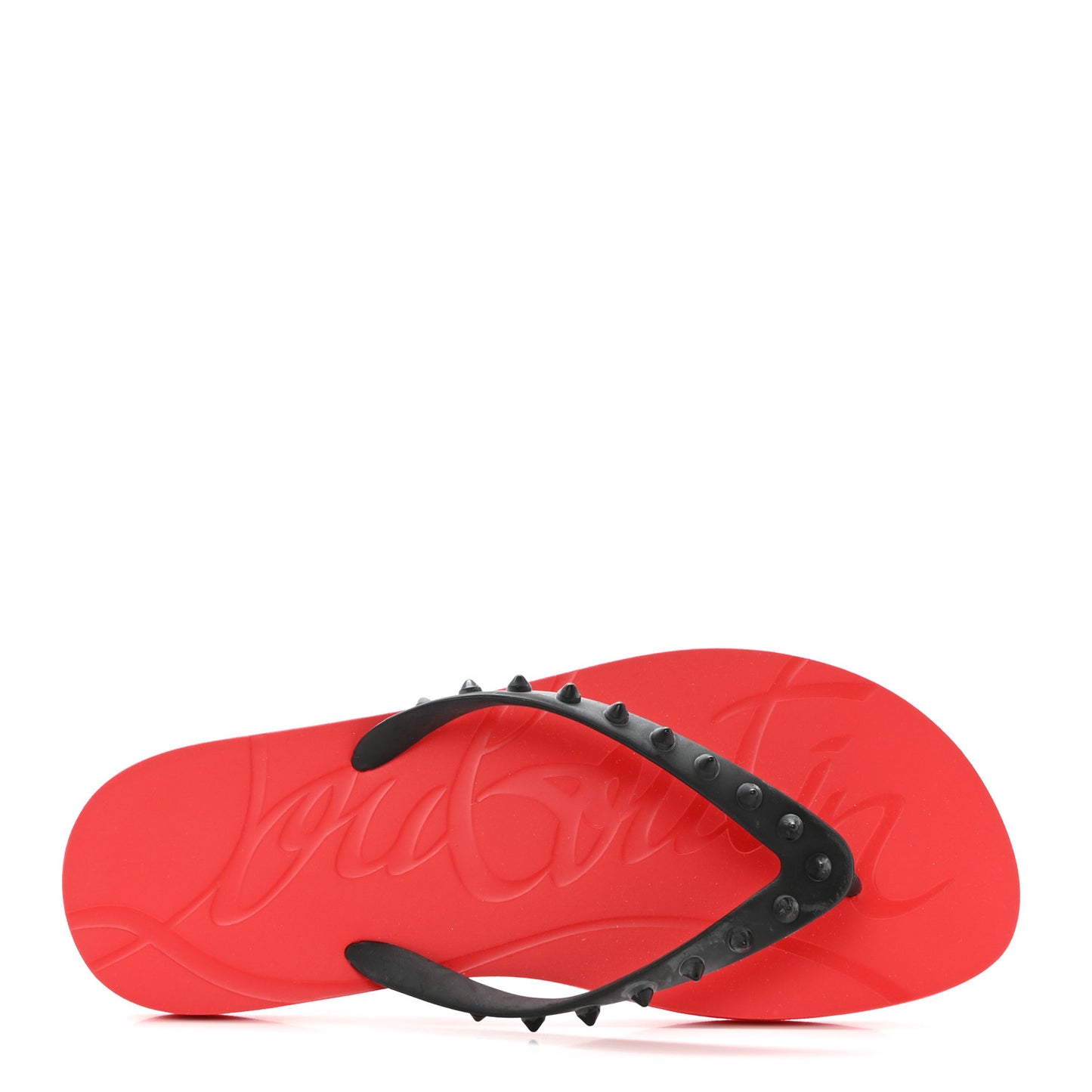 Rubber Spike Loubi Donna Flip Flop 42 Black