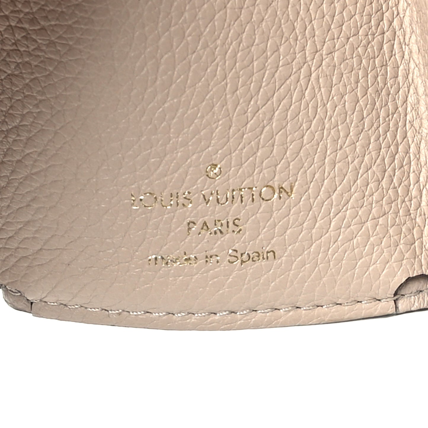 Calfskin Lockmini Wallet Greige