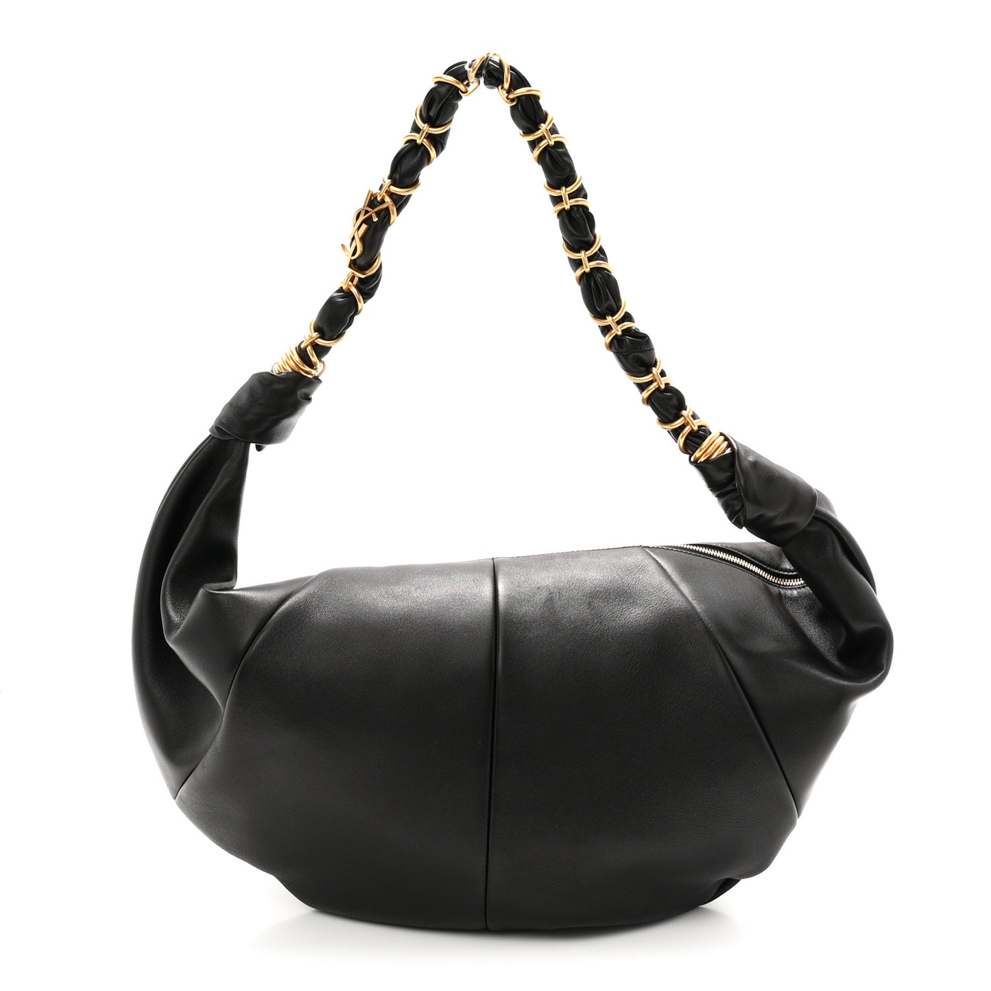 Lambskin Small Amalia Hobo Black