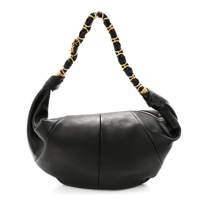 Saint Laurent Lambskin Small Amalia Hobo Black 1 of 11