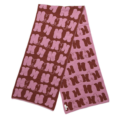 Hermes Cashmere Knit Logo Scarf 3 of 5