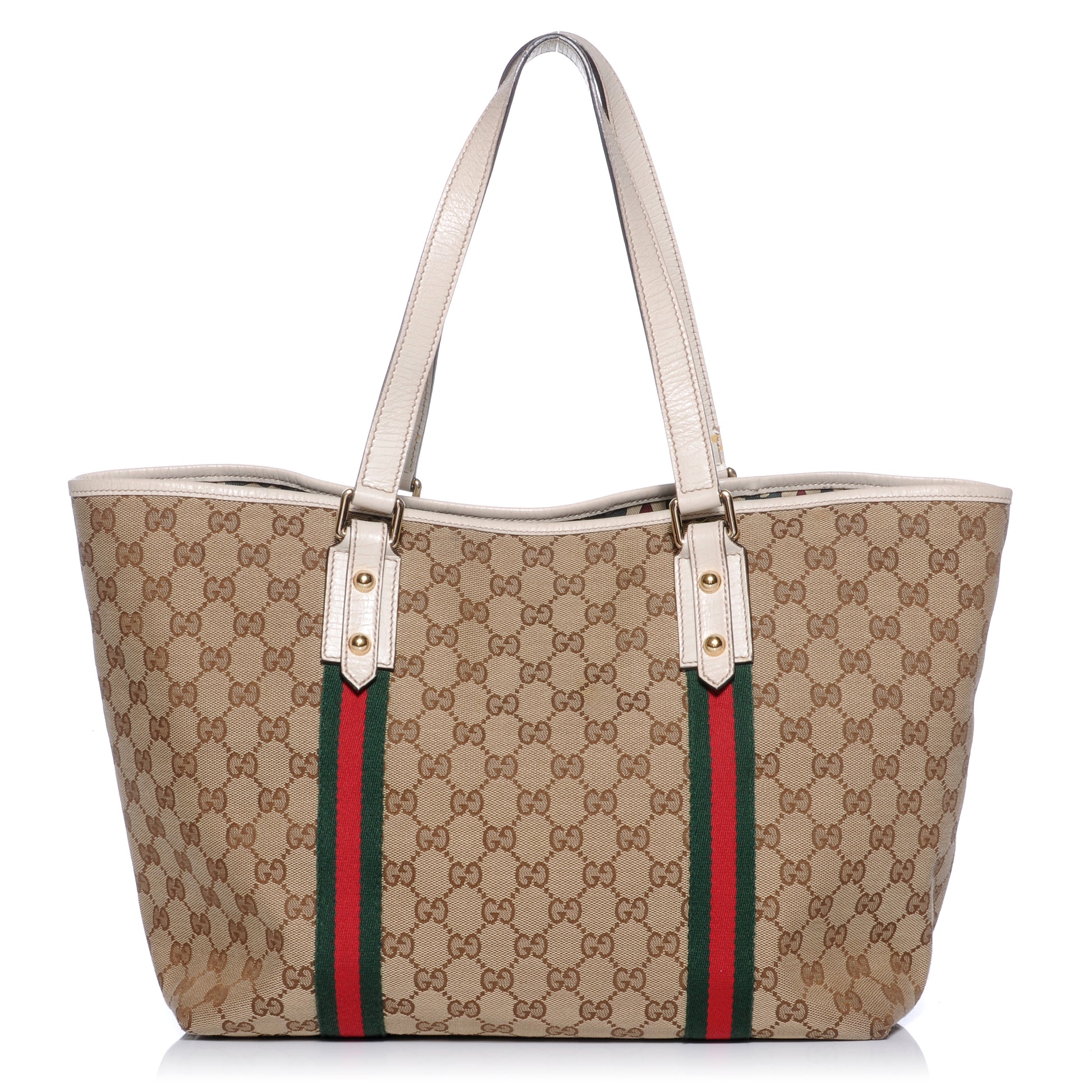 Gucci Monogram Large Jolicoeur Tote White 1 of 11