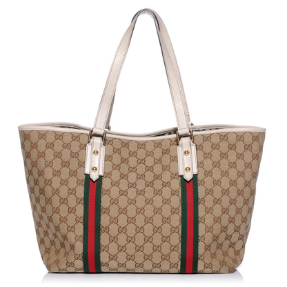 Gucci Monogram Large Jolicoeur Tote White 1 of 11