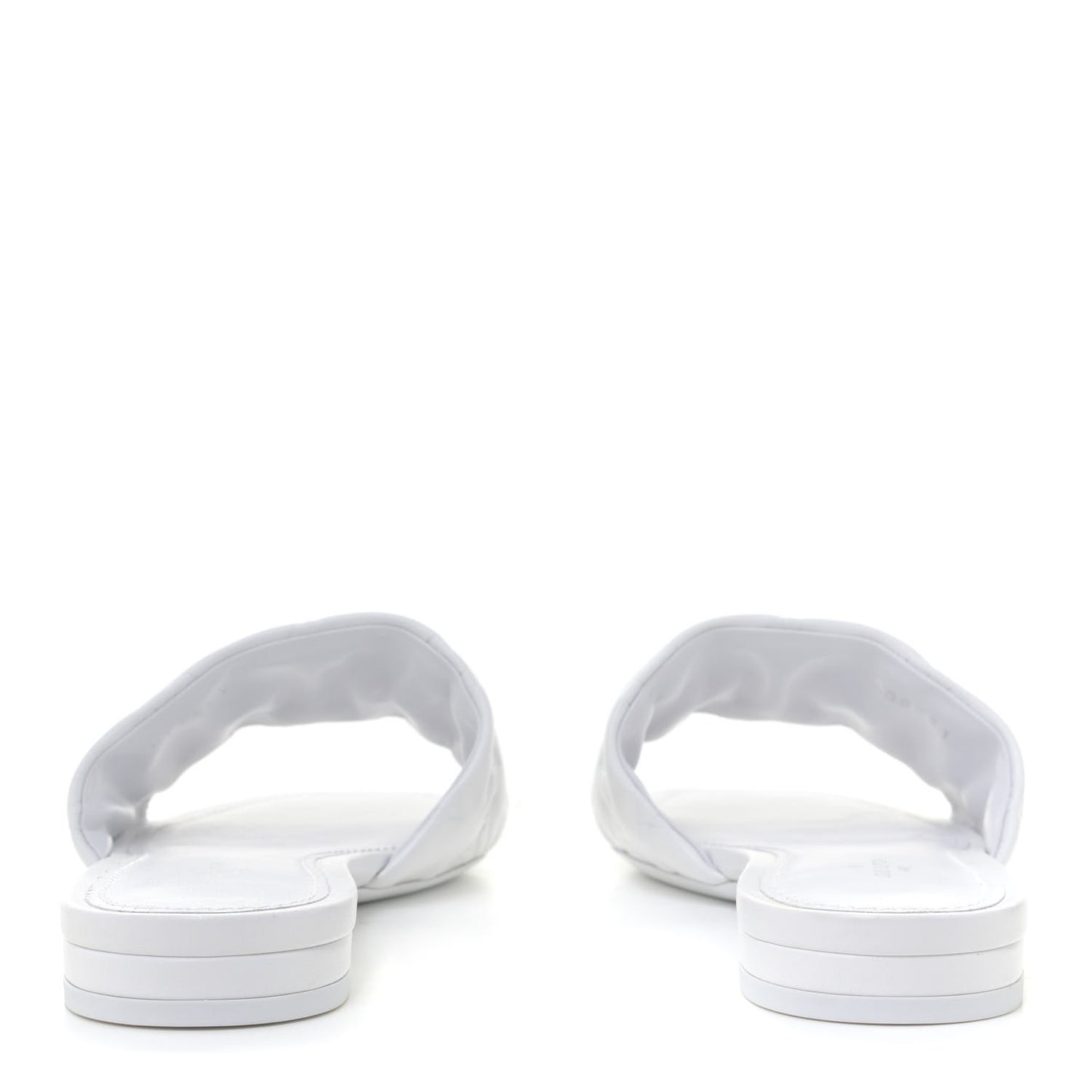 Lambskin Embossed Monogram Revival Flat Mules 40 White