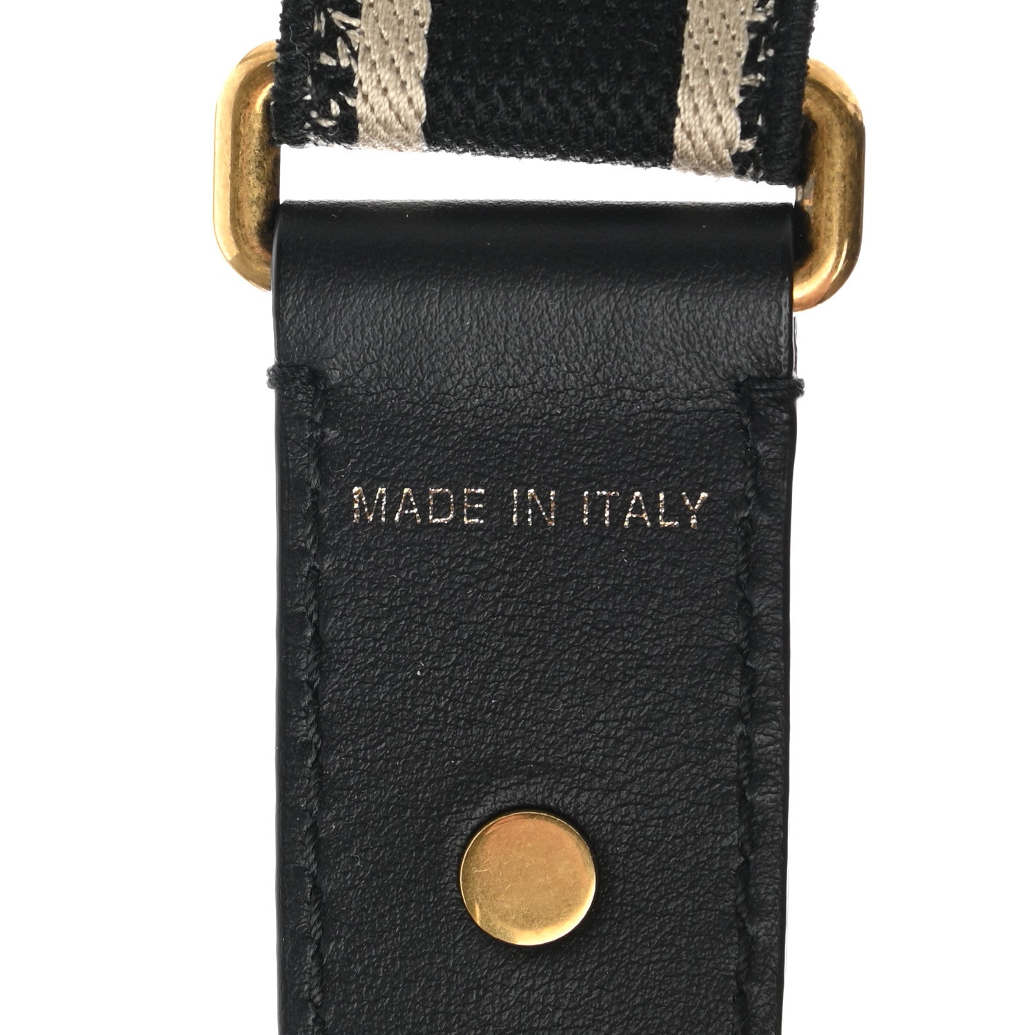 Christian Dior Canvas Embroidered Shoulder Strap Black 4 of 5