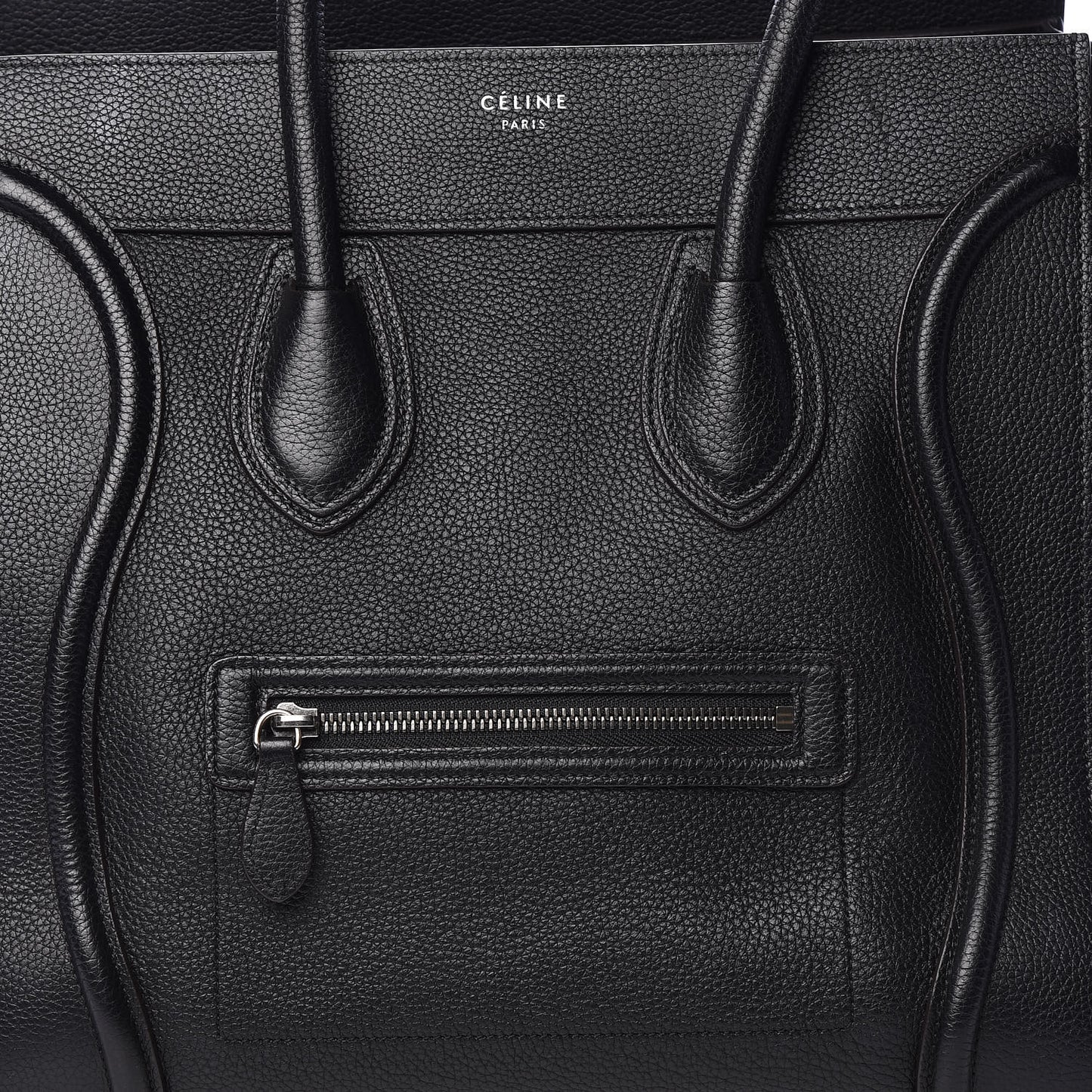 Drummed Calfskin Mini Luggage Black
