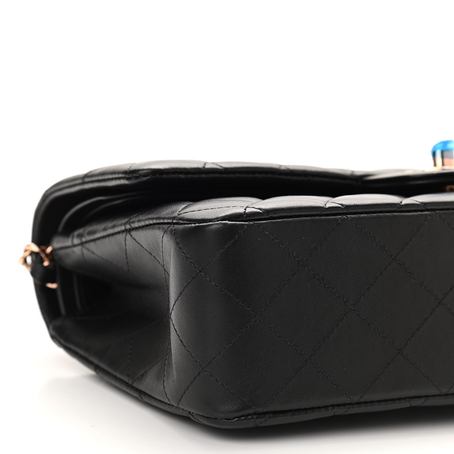Chanel Lambskin Quilted Medium Double Flap Black 9 of 11