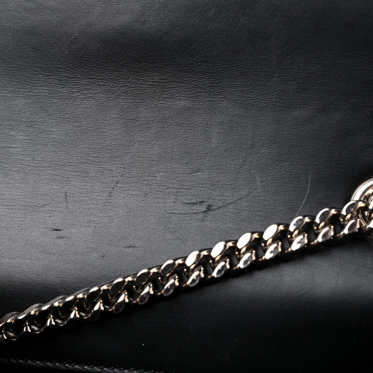 Saint Laurent Glitter Leopard Small Monogram Kate Tassel Satchel Platine Black 10 of 12