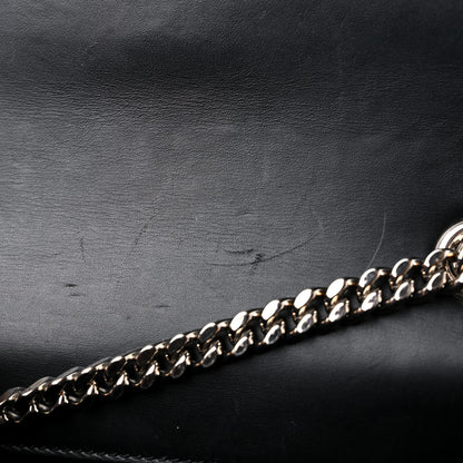 Saint Laurent Glitter Leopard Small Monogram Kate Tassel Satchel Platine Black 10 of 12