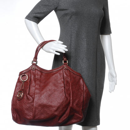 Gucci Guccissima Large Sukey Tote Cherry 2 of 7