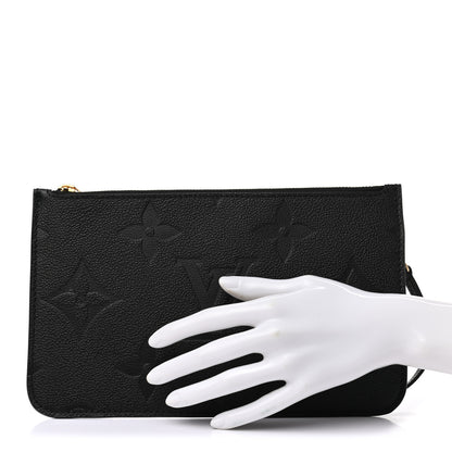 Louis Vuitton Empreinte Monogram Giant Neverfull MM Pochette Black 2 of 6