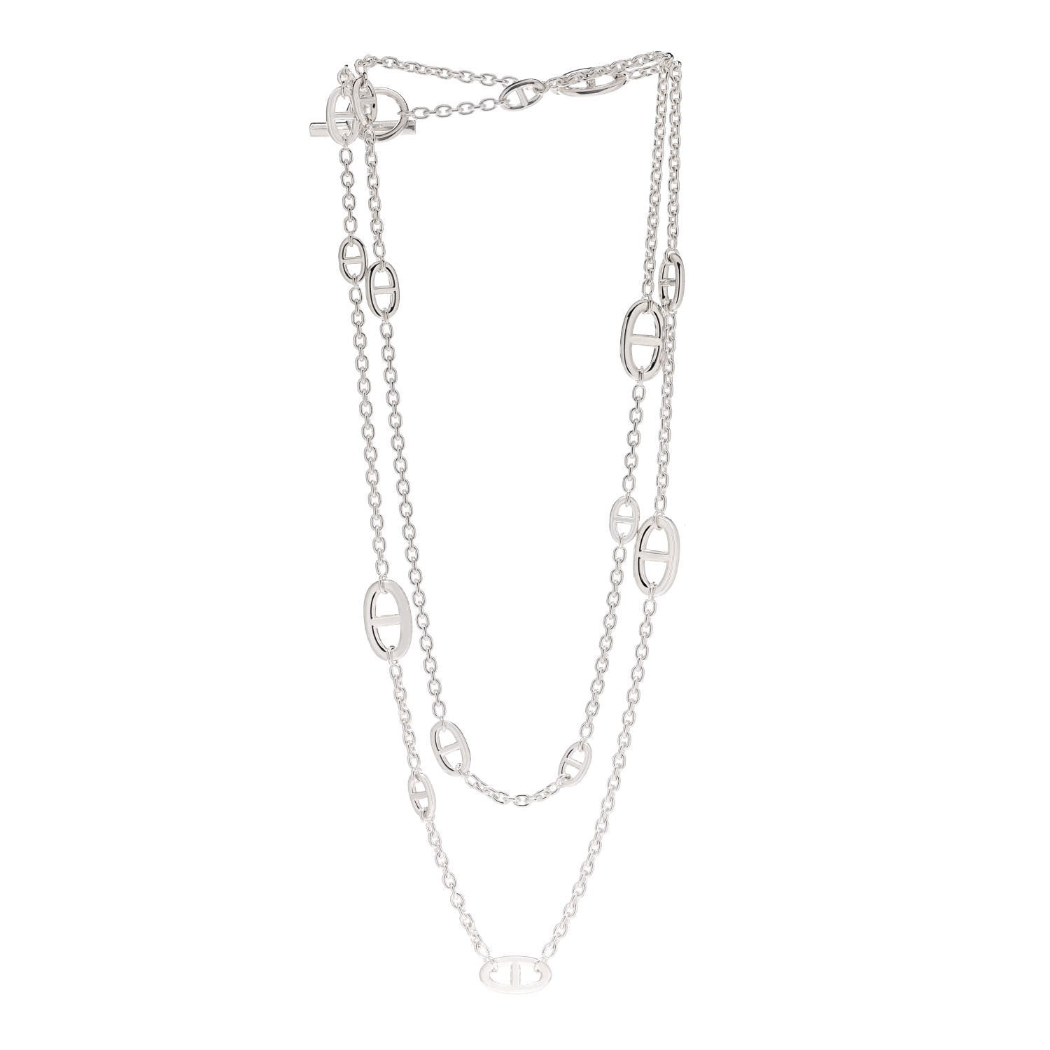 Hermes Sterling Silver Farandole Necklace 120 3 of 5
