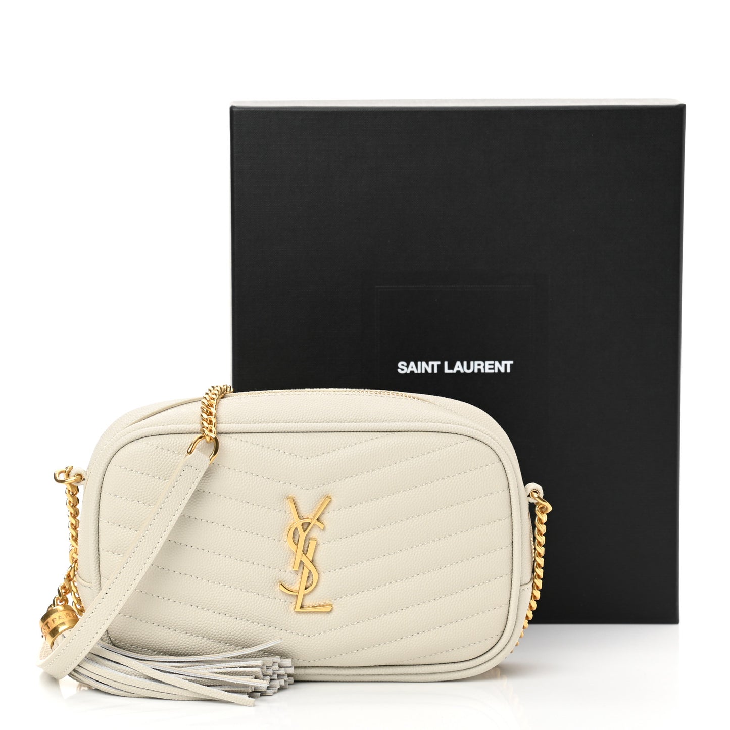 Grain De Poudre Matelasse Monogram Mini Lou Camera Bag Crema Soft