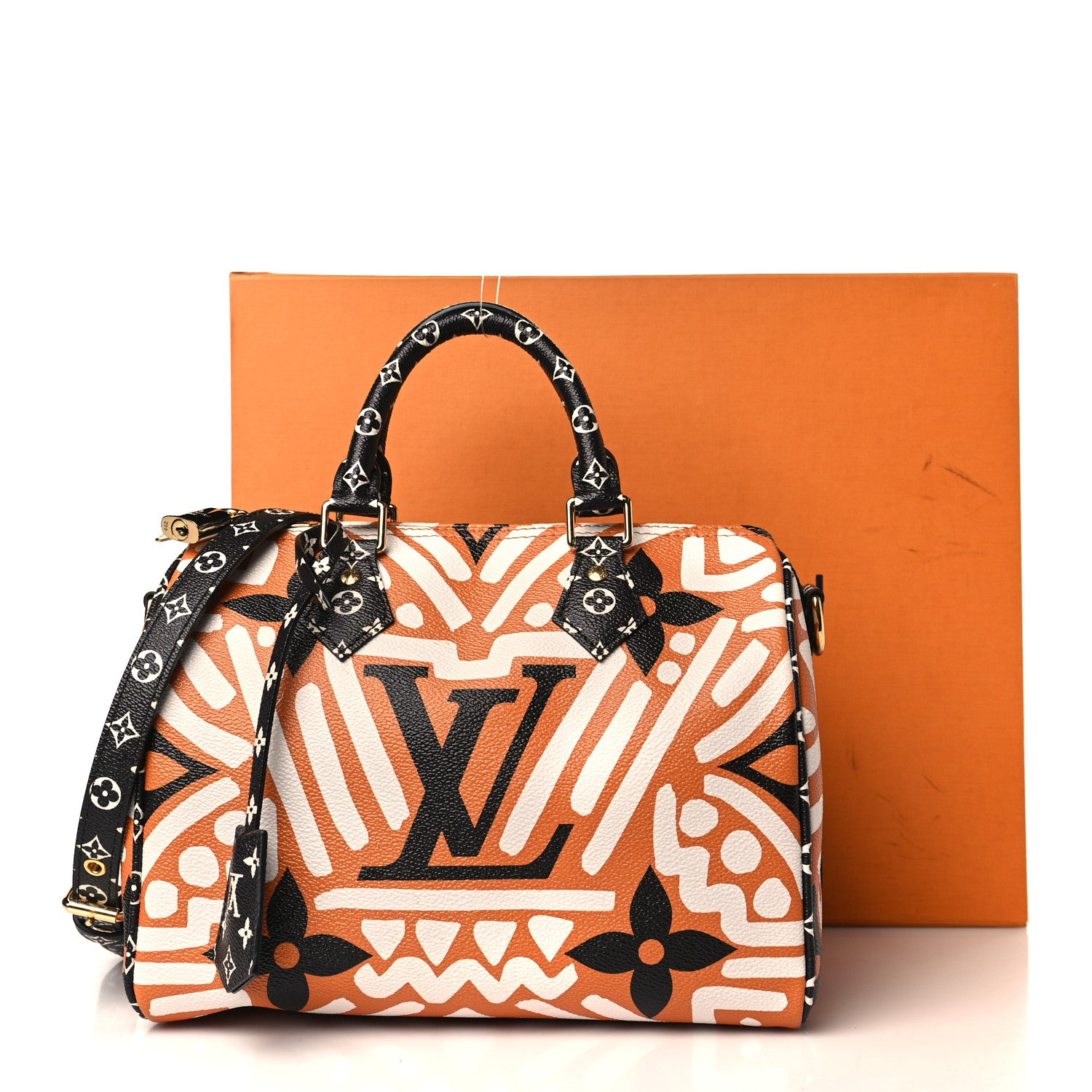 Louis Vuitton Monogram Giant Crafty Speedy Bandouliere 25 Creme Caramel 9 of 9