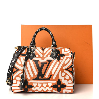 Louis Vuitton Monogram Giant Crafty Speedy Bandouliere 25 Creme Caramel 9 of 9