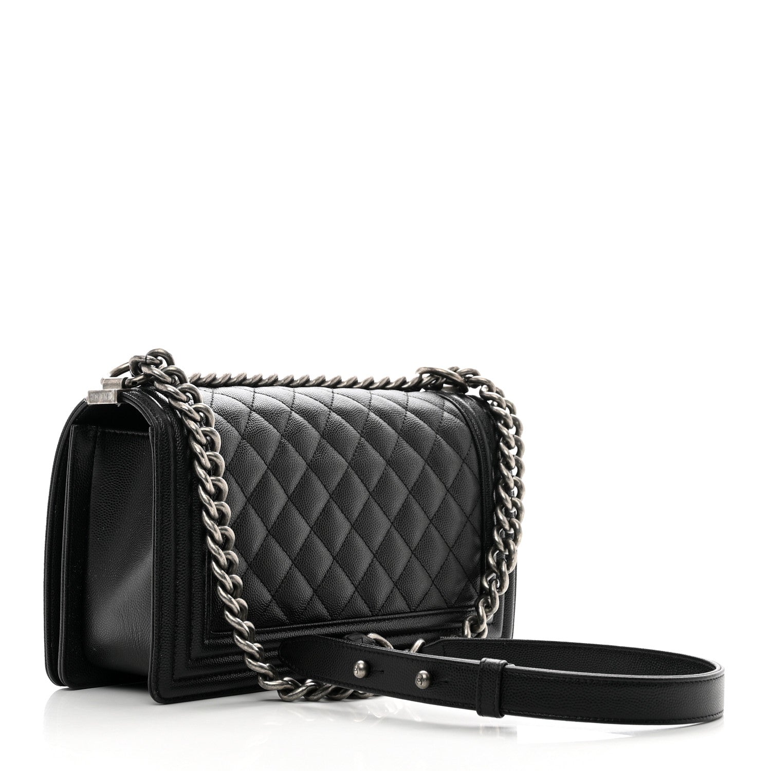 Chanel Caviar Quilted Medium Boy Flap Black 3 of 10