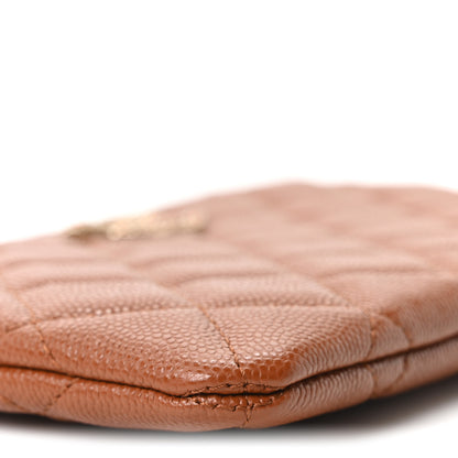 Chanel Caviar Crystal Quilted Coco Candy Cosmetic Case Brown 9 of 11