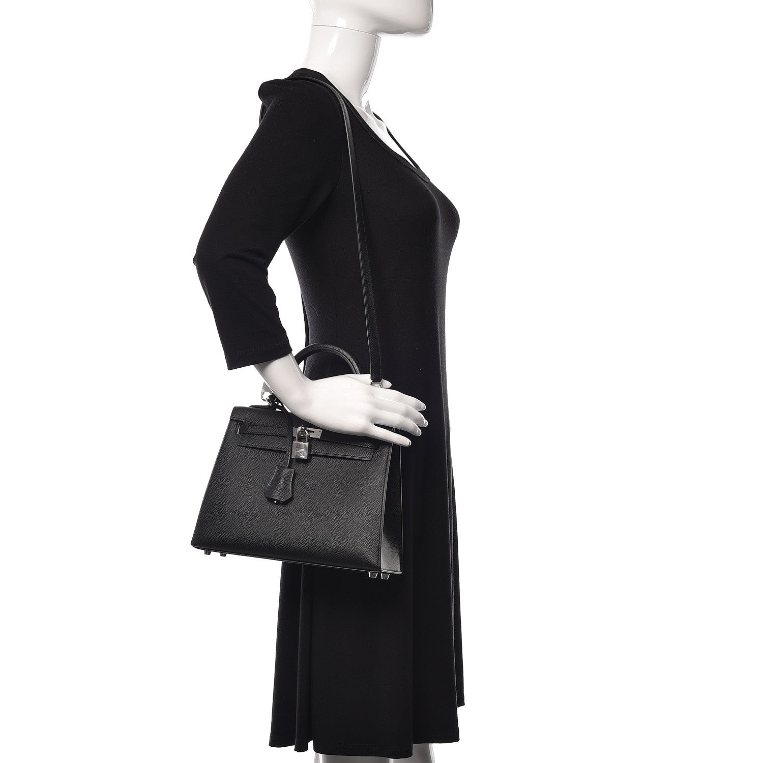 Hermes Epsom Kelly Sellier 25 Black 2 of 38