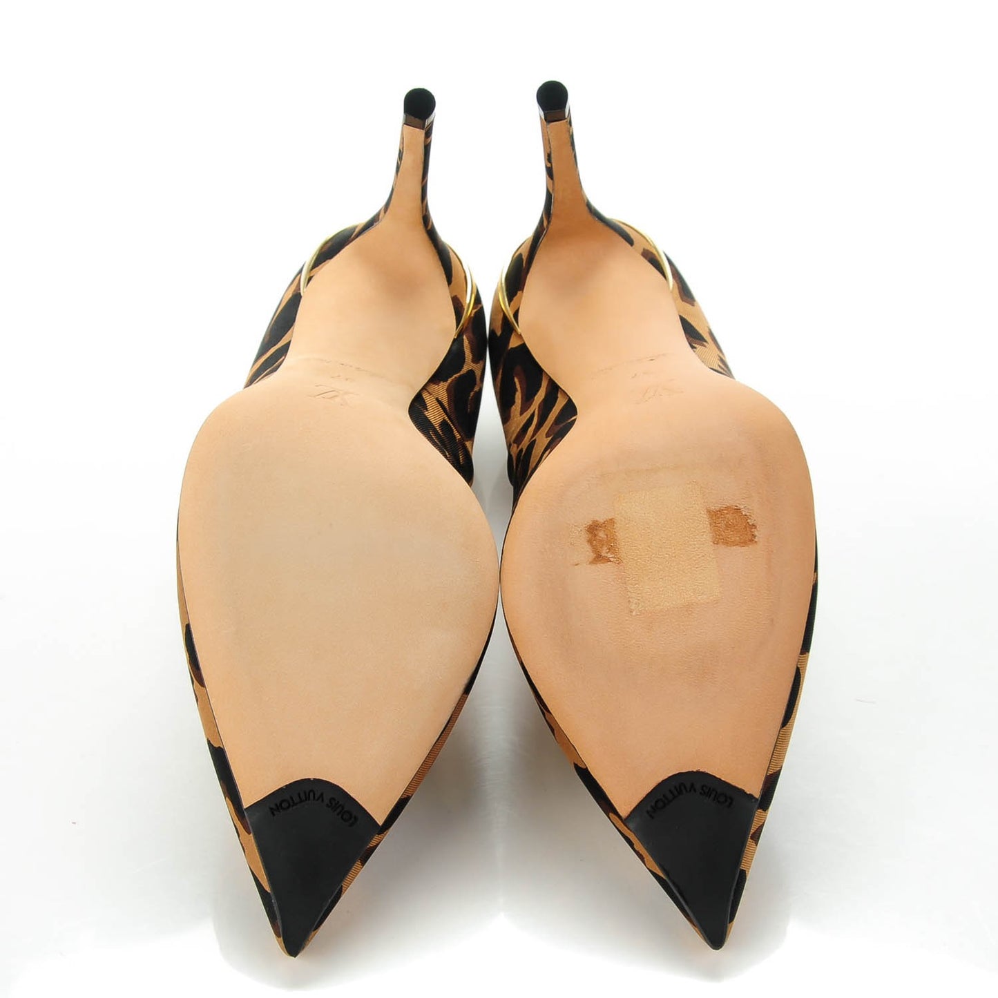 Silk Leopard Print Eyeline Pumps 37