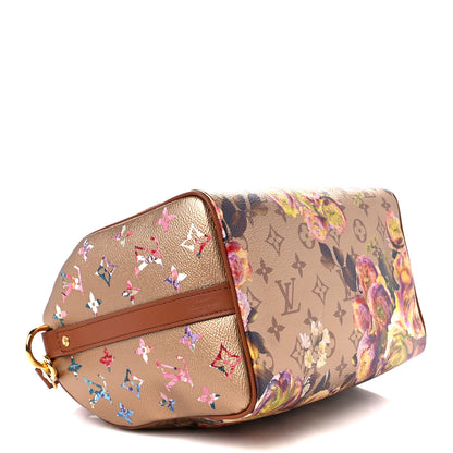 Louis Vuitton Metallic Monogram LV Garden Speedy Bandouliere 25 Gold 4 of 11