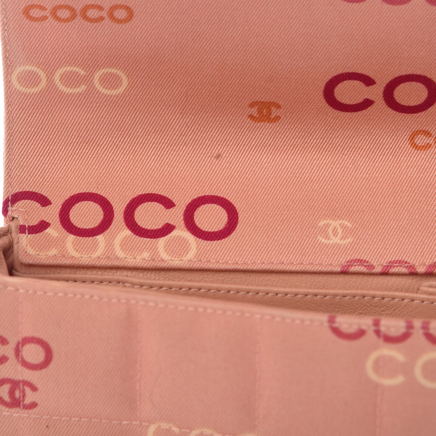 Canvas Chocolate Bar Quilted Coco East West Flap Pink