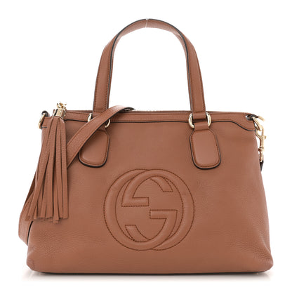 Gucci Cellarius Calfskin Small Soho Top Handle Satchel Dusty Blush 1 of 11