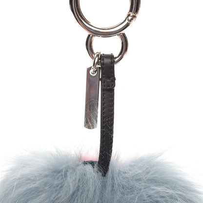 Fendi Fox Mink Rabbit Fur Vitello Flamingo Mini Monster Bag Bug Charm Lagoon Black Multicolor 4 of 4
