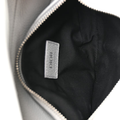 Christian Dior Grained Calfskin Mens Mini Saddle Bag Gray 4 of 9