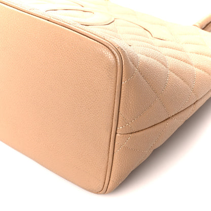 Chanel Caviar Quilted Medallion Tote Beige 10 of 11
