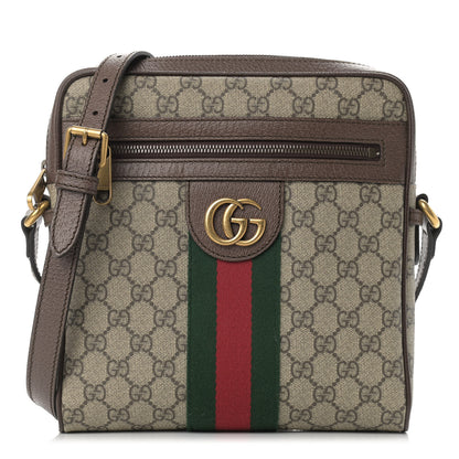 Gucci GG Supreme Monogram Web Small Ophidia Messenger Bag Brown 1 of 12