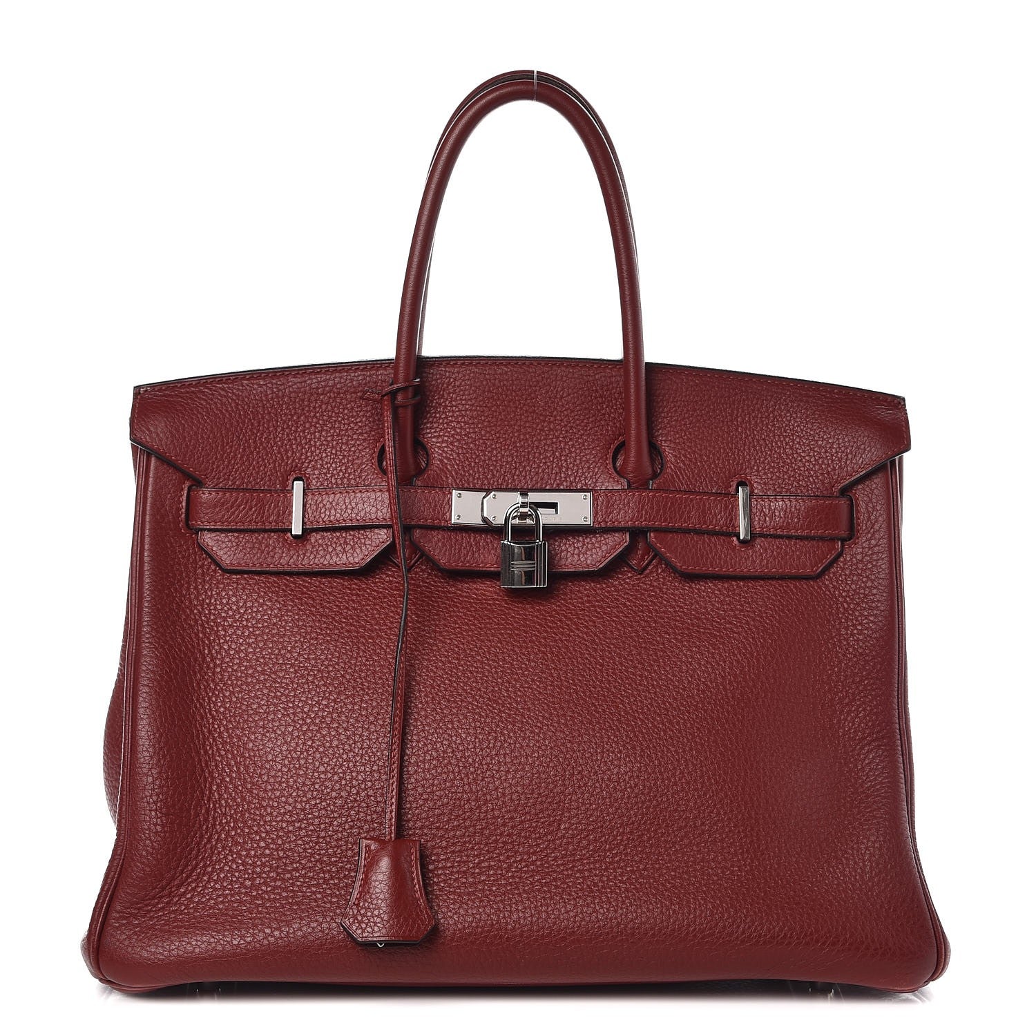 Hermes Taurillon Clemence Birkin 35 Rouge H 1 of 41