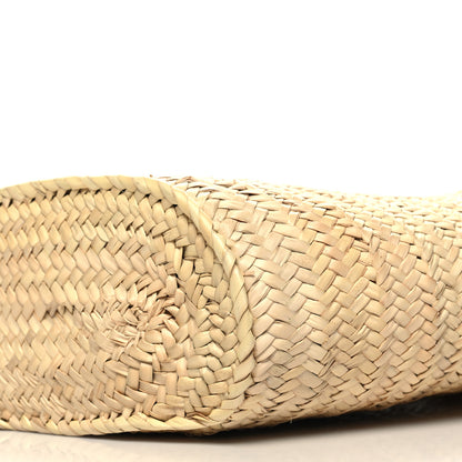 Celine Raffia Calfskin Triomphe Medium Panier Tan 9 of 10
