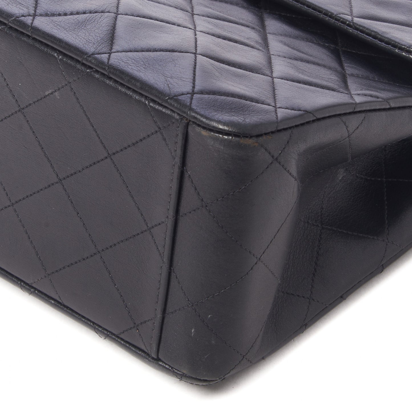 Lambskin Quilted XL Jumbo Single Flap Black