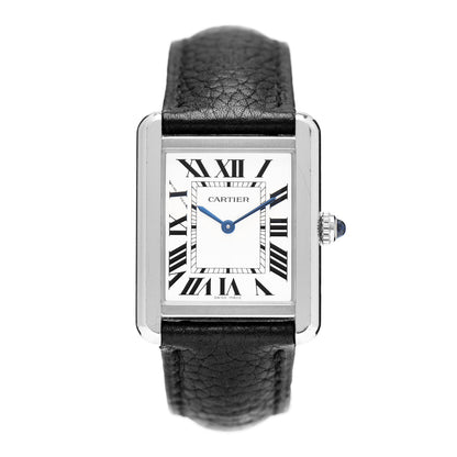 Cartier Stainless Steel Calfskin 24mm Tank Solo Quartz Watch 1 of 4
