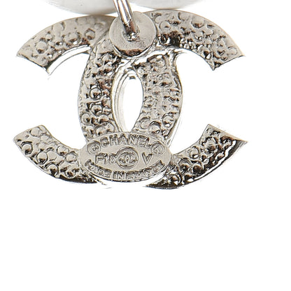 Chanel Crystal Mini Timeless CC Earrings Silver 4 of 5