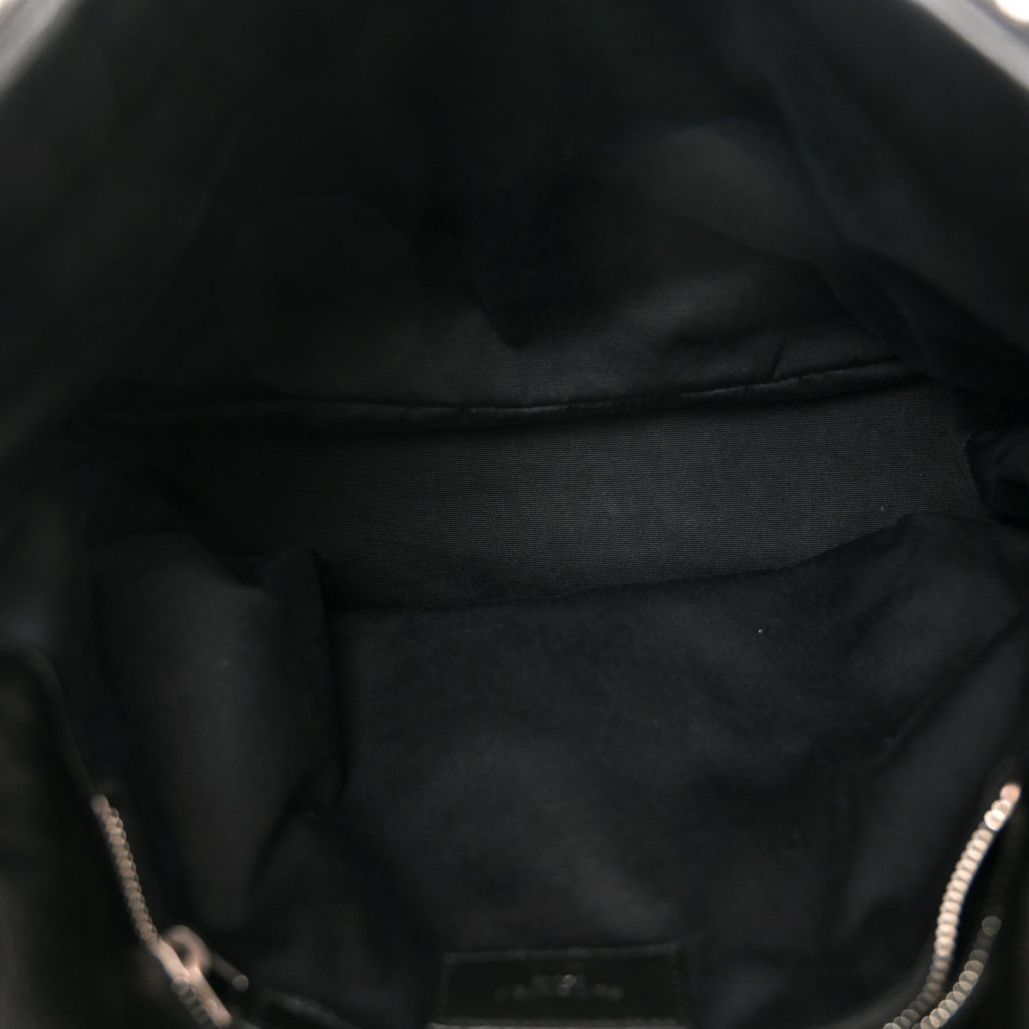 Lambskin Quilted Medium Loulou Puffer Monogram Chain Satchel Black