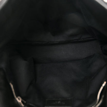 Saint Laurent Lambskin Quilted Medium Loulou Puffer Monogram Chain Satchel Black 5 of 10