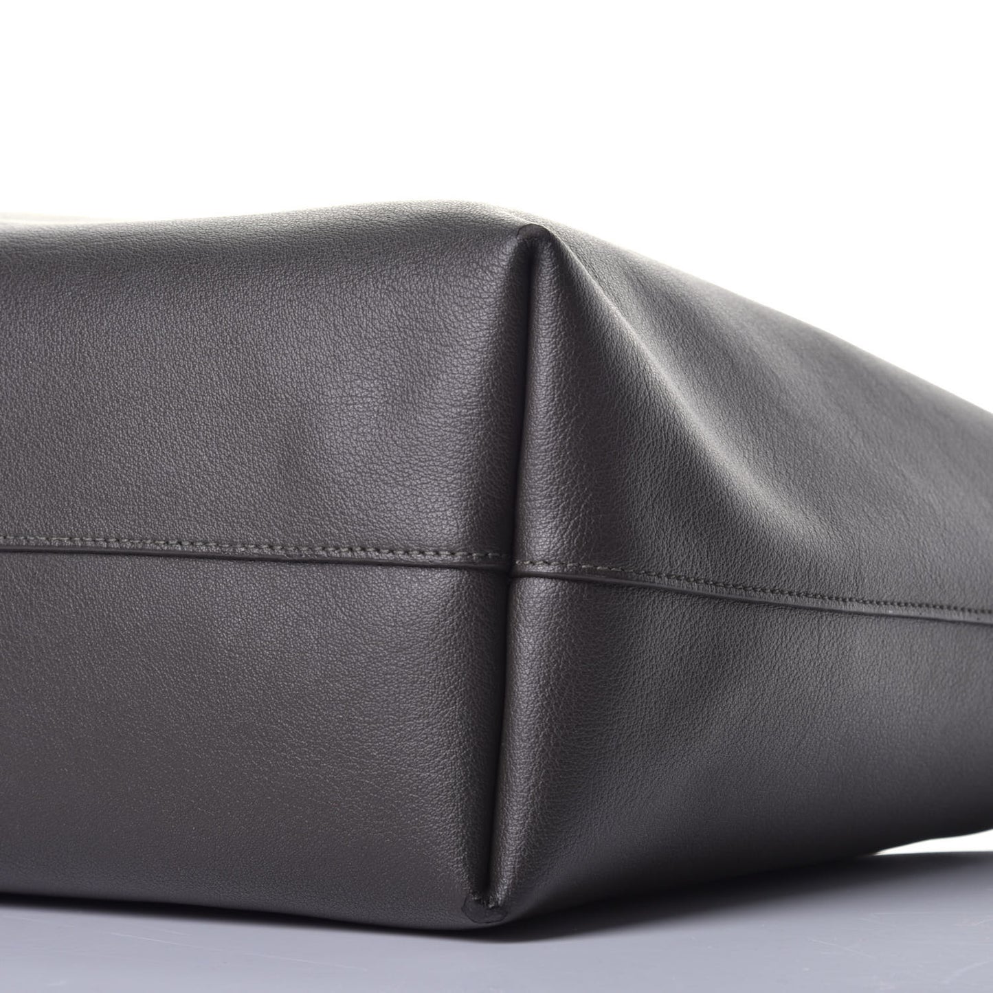Calfskin Large Shopping Tote Black Earth