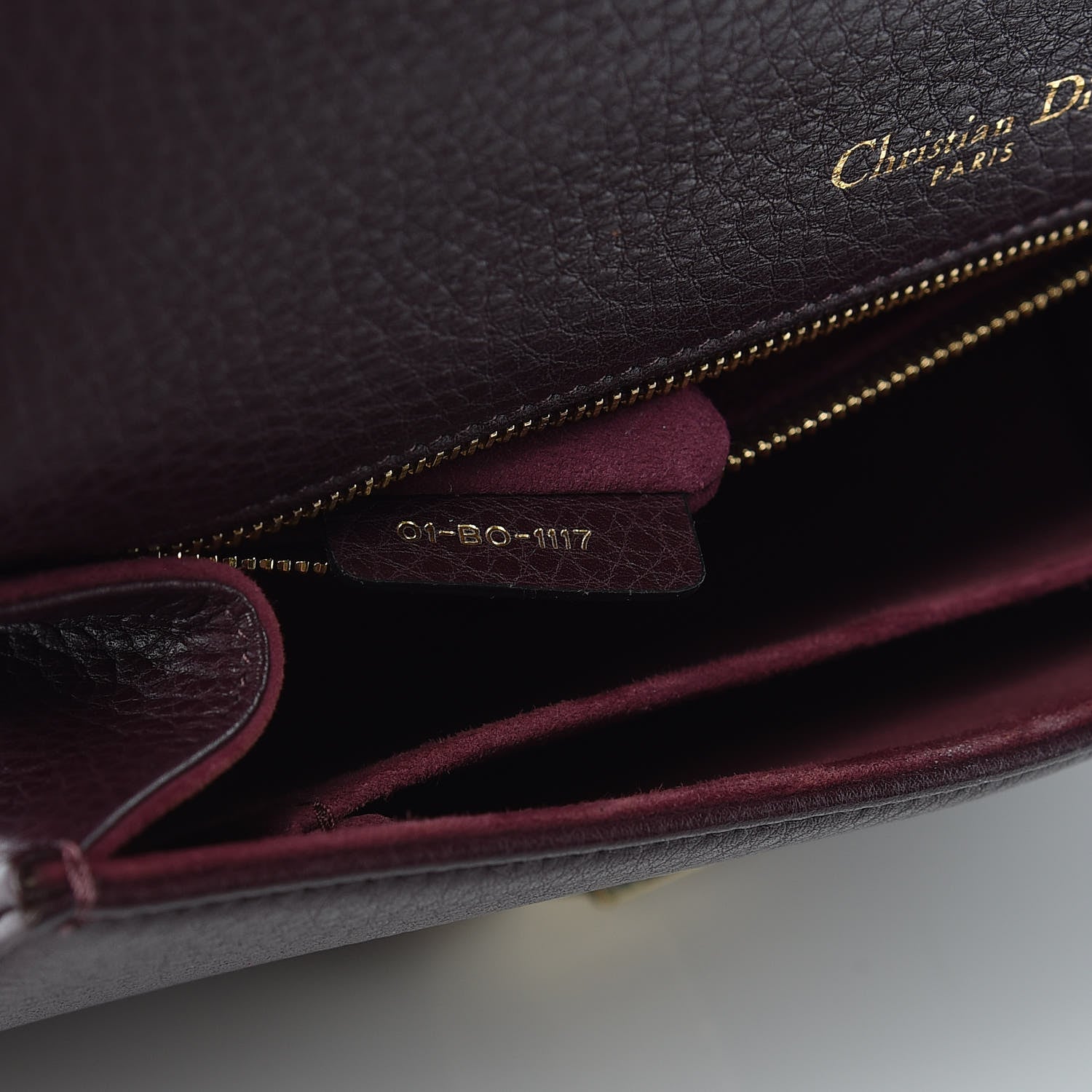 Christian Dior Grained Calfskin Medium Diorama Flap Bag Amaranth 7 of 13
